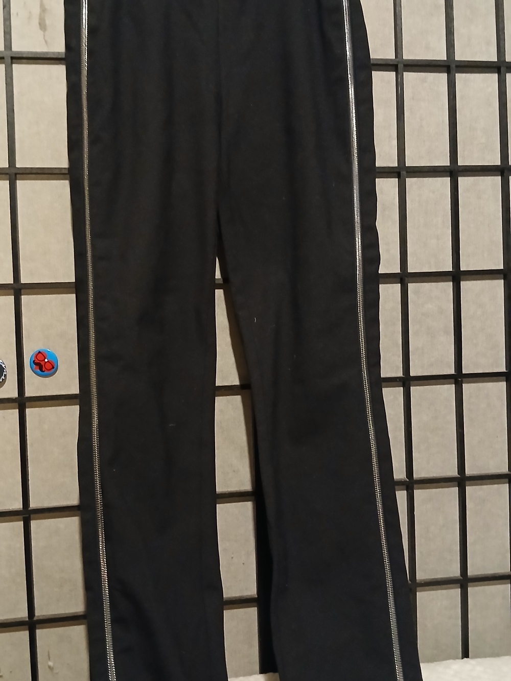 rag & bone Black Ankle Pants with Silver Side Stitch